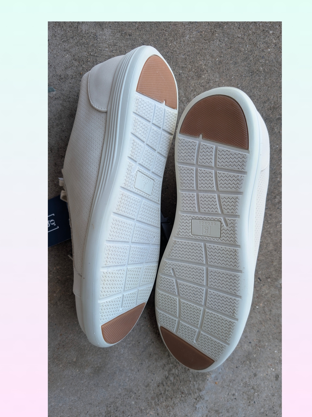 George Men's Slip-On Sneakers in Off-White with Tan Accents